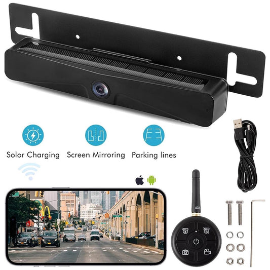 WiFi Trådløst Solar HD 1080P Bakkamera med Indbygget 4800mAh Batteri - LifafaDenmark Aps