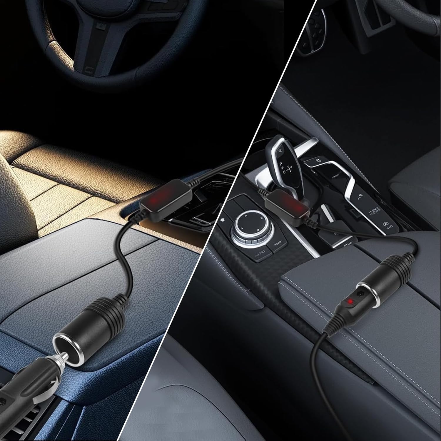 USB port 12V bil stik Strøm hun konverter adapter kabel - LifafaDenmark Aps