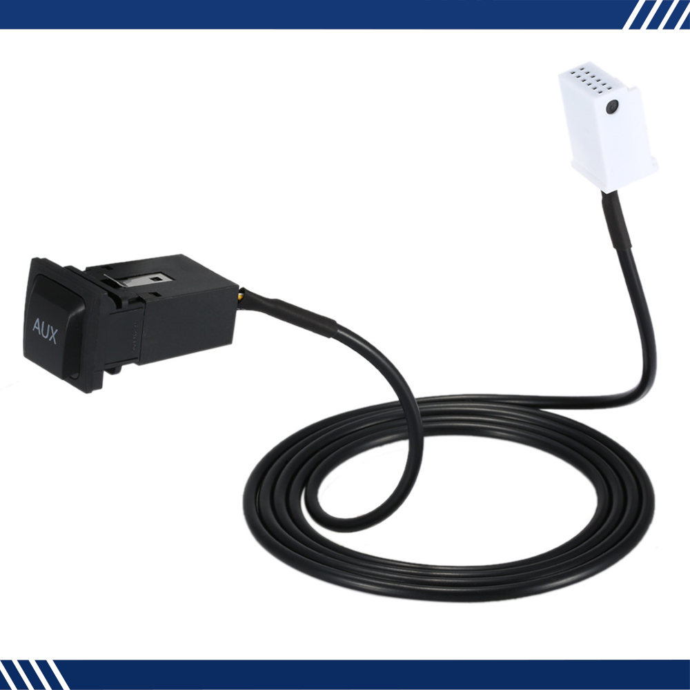 AUX port stik til VW RCD510 RNS510 Golf Mk5 Mk6 Jetta Eos Standard fabriks montering - LifafaDenmark Aps