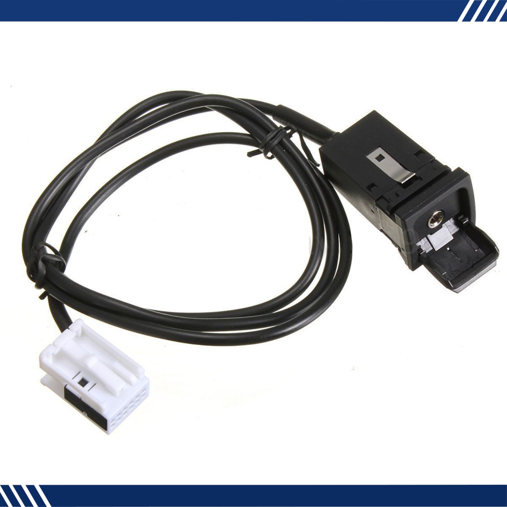 AUX port stik til VW RCD510 RNS510 Golf Mk5 Mk6 Jetta Eos Standard fabriks montering - LifafaDenmark Aps