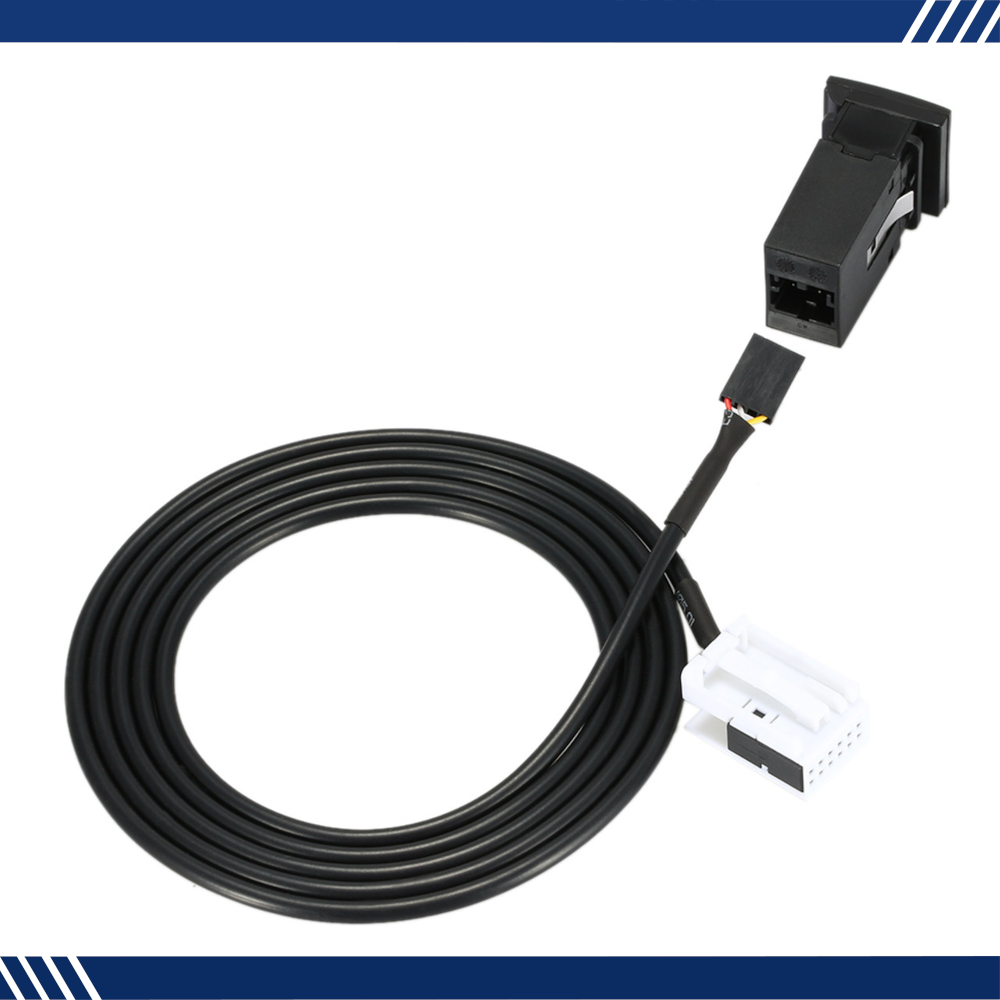 AUX port stik til VW RCD510 RNS510 Golf Mk5 Mk6 Jetta Eos Standard fabriks montering - LifafaDenmark Aps