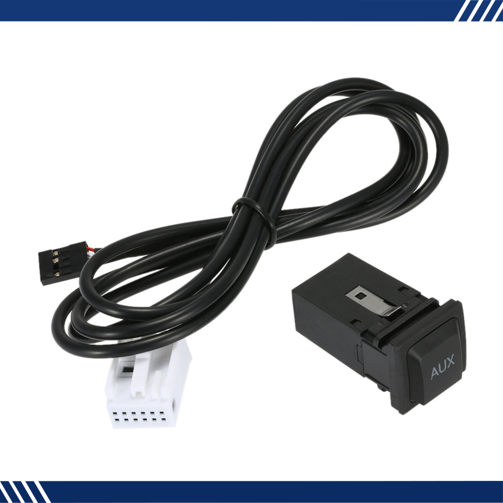 AUX port stik til VW RCD510 RNS510 Golf Mk5 Mk6 Jetta Eos Standard fabriks montering - LifafaDenmark Aps