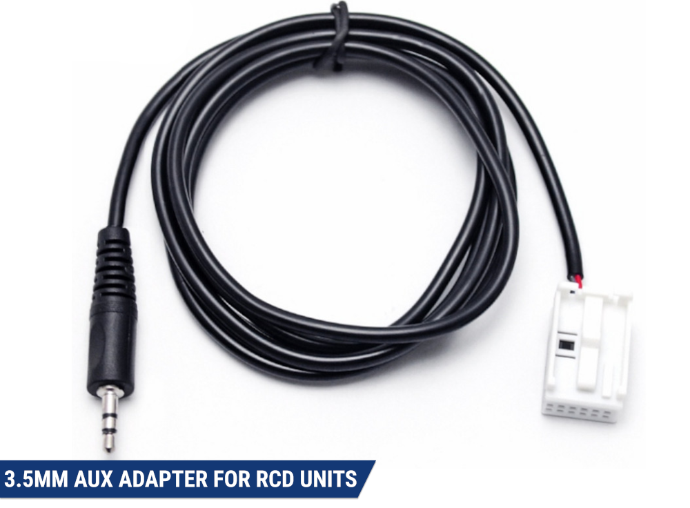 AUX kabel til VW SKODA AUDI SEAT 3,5 mm MP3 RNS510 RNS310 RNS315 NVF230 - LifafaDenmark Aps