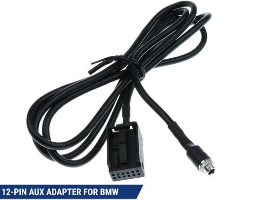 3,5 mm AUX-adapter kabel til BMW Z4 E85 E86 X3 E83 Mini R53 CD53 12-benet Quadlock - LifafaDenmark Aps