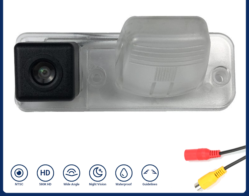 Bakkamera til VW Caravelle, Multivan, Transporter T4 Nummerpladelys bagtil, passer til VOLK4 - LifafaDenmark Aps