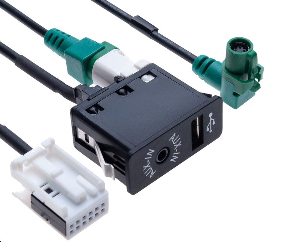 USB AUX til BMW 5-serie E60 E61 F07 F10 F11 X3 F25 E93 LCI X4 3,5 mm kontakt port - LifafaDenmark Aps