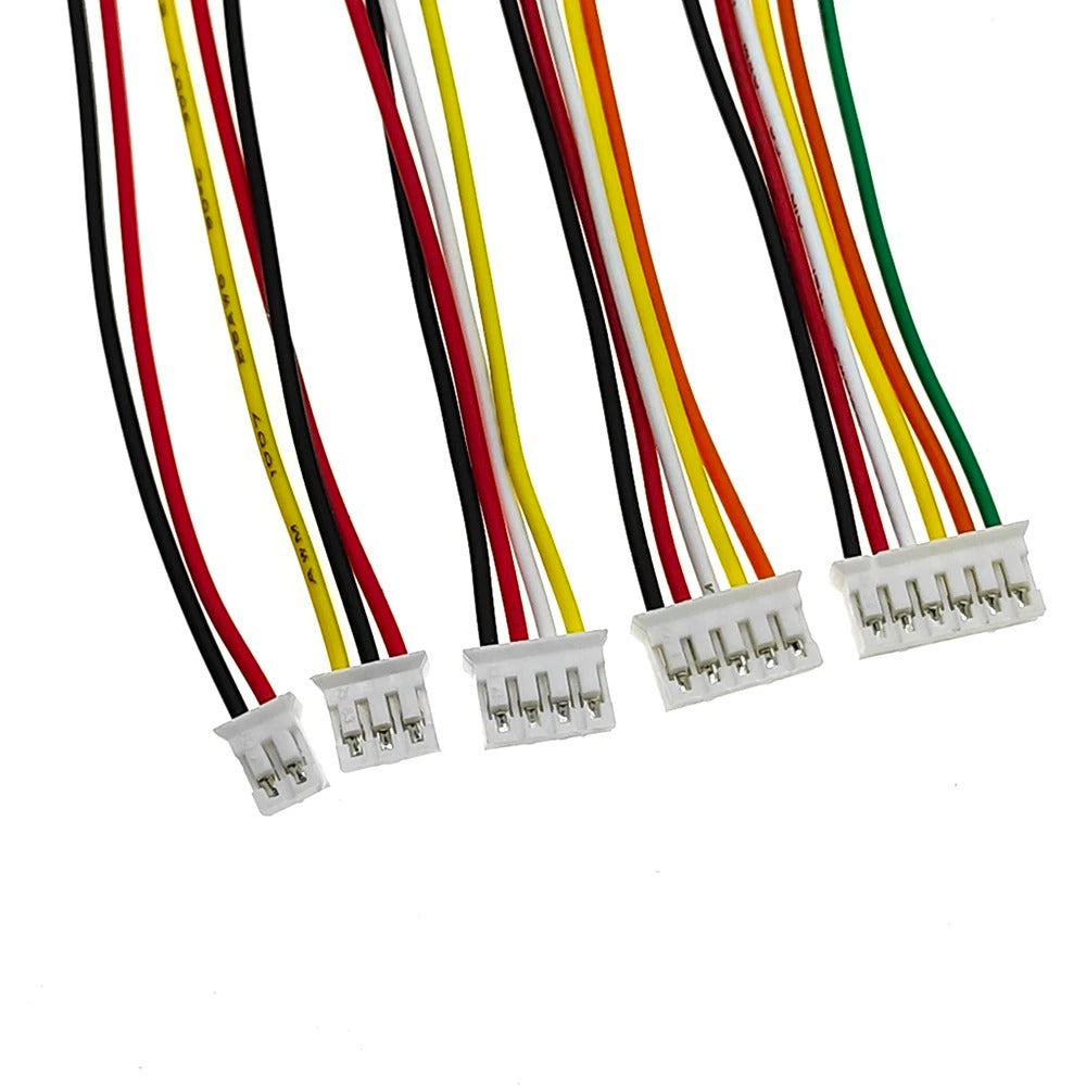 PH2.0 Dupont kabel 1P Hun og han kabler 2, 3, 4, 5, 6 benet 10cm 26AWG jumper ledning - LifafaDenmark Aps