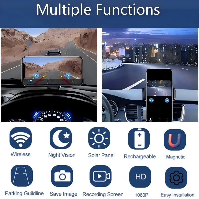Magnetisk solcelledrevet trådløst WiFi bak kamera med app - LifafaDenmark Aps