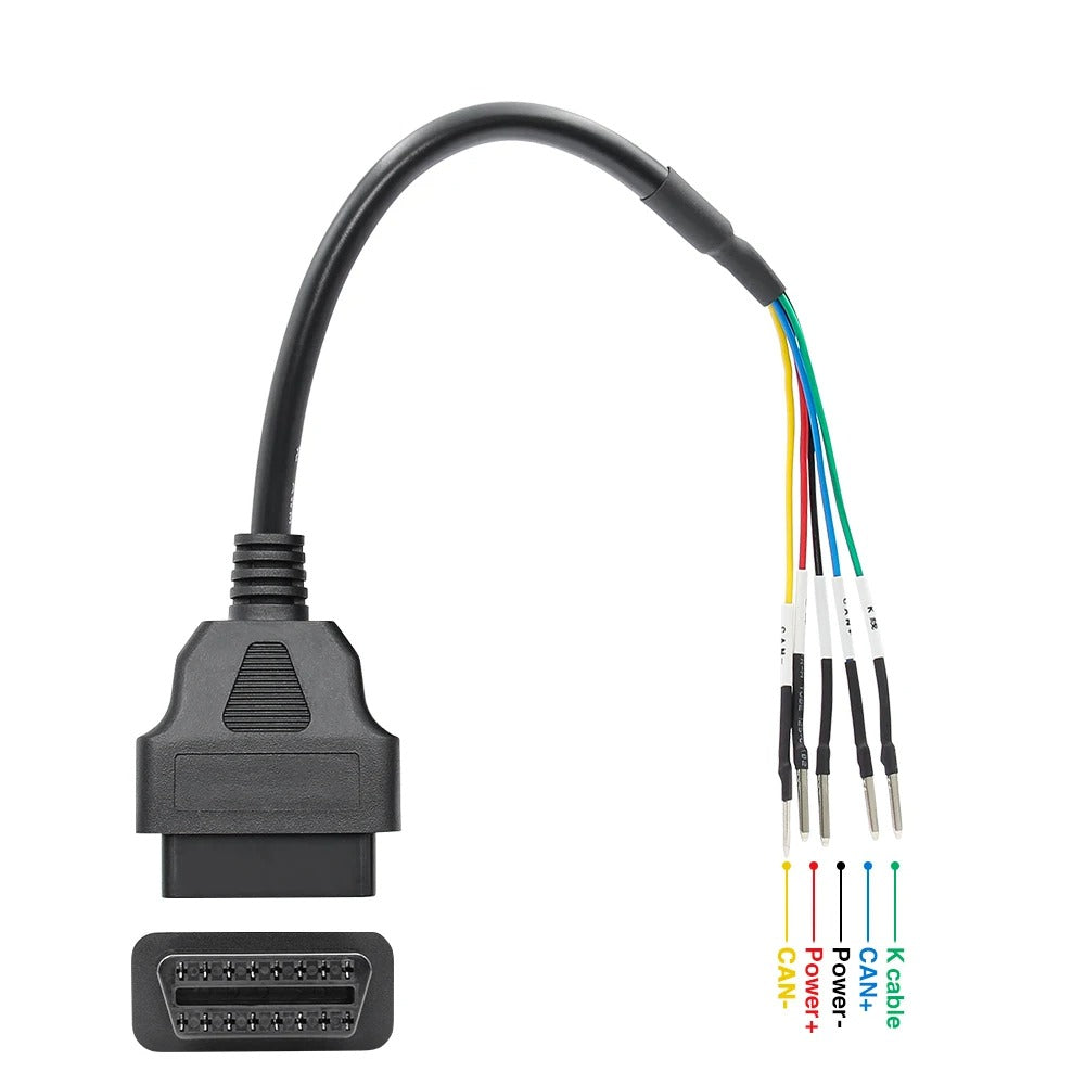 Universal Motorcykel OBD2 Diagnostisk Kabel K+CAN 16Pin Jumper Tester Forlænger kabel - LifafaDenmark Aps