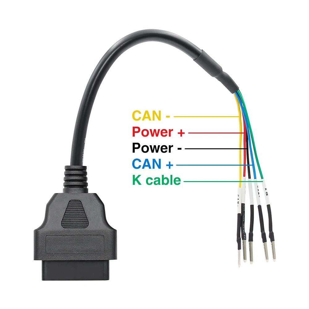 Universal Motorcykel OBD2 Diagnostisk Kabel K+CAN 16Pin Jumper Tester Forlænger kabel - LifafaDenmark Aps