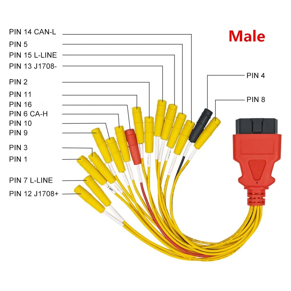 OBD Universal Jumper Bil stik 16 Pin Han Hun Fejl diagnose Værktøj Børste ECU Jumper - LifafaDenmark Aps