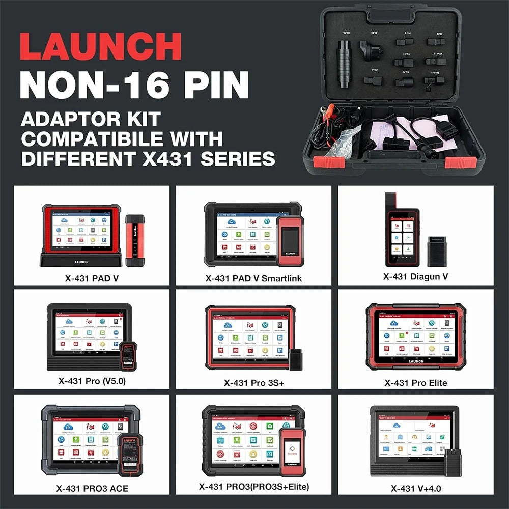 LAUNCH X431 ikke 16 bens adapter boks OBD1 stik sæt - LifafaDenmark Aps
