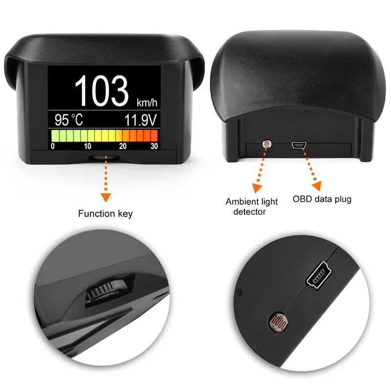 ANCEL A202 Bil computer Bil Digital OBD 2 Computer Display Hastighed Brændstofforbrug Temperatur måler OBD2 Scanner