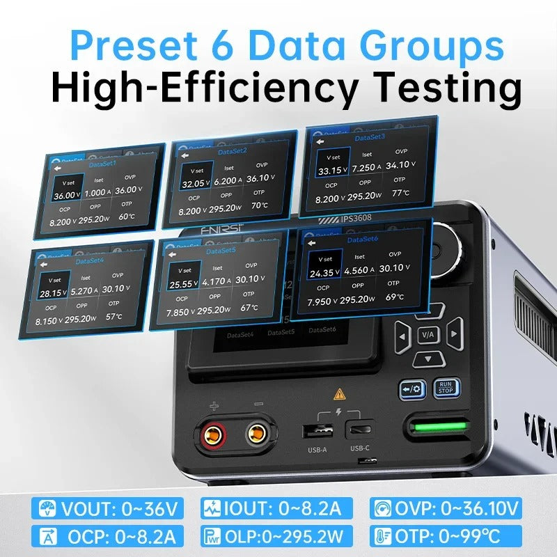 Fnirsi IPS3608 Højtydende CNC DC Justerbar Spændings regulator Strømforsyning med Uplink Funktion - LifafaDenmark Aps