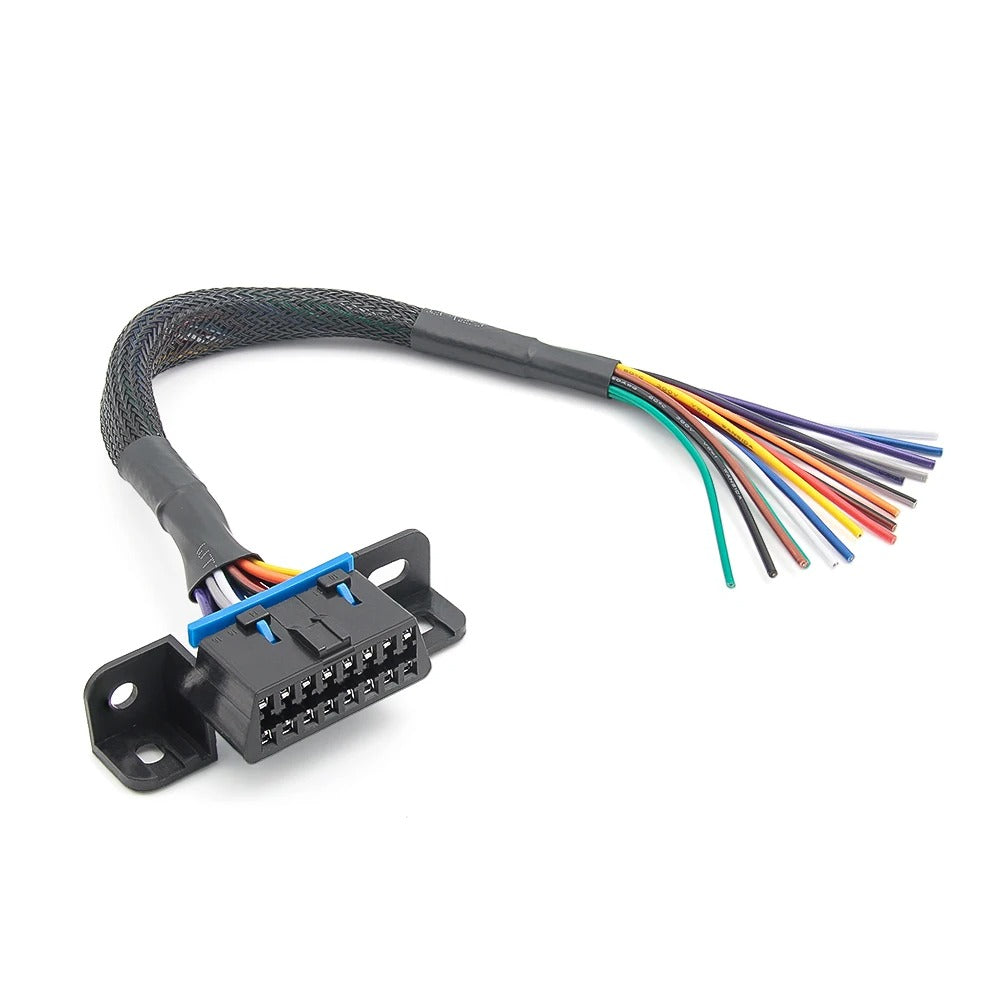30 cm gør-det-selv 16-benet hun til han OBD-kabel OBD2 16-benet forlænger kabel - LifafaDenmark Aps