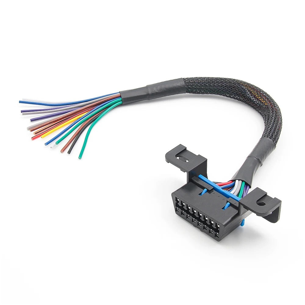30 cm gør-det-selv 16-benet hun til han OBD-kabel OBD2 16-benet forlænger kabel - LifafaDenmark Aps