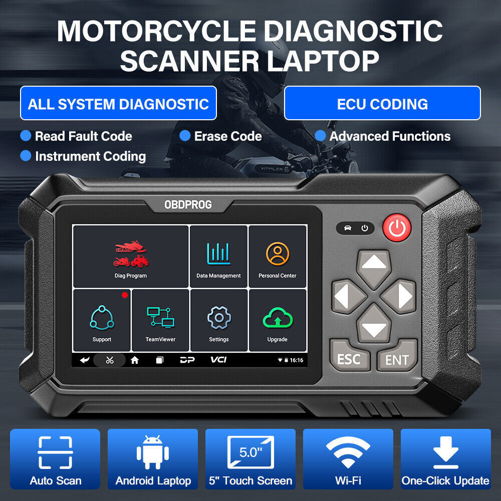 OBDPROG MOTO100 Motorcykel ECU Kodning Programmering Scanner Diagnostic Tool