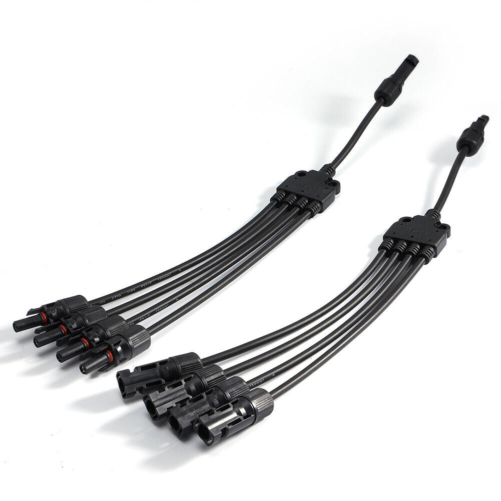 Sol panel Y-gren kabel stik Splitter forbindelse Adapter Kabel 1 til 4 gren stik