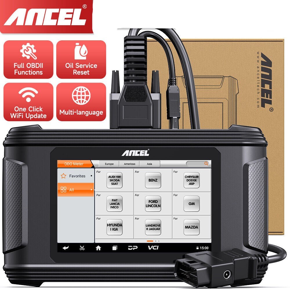 ANCEL Bil kilometer justering Korrektion af kilometer tæller OBD2 Scanner Diagnostic Tool - LifafaDenmark Aps