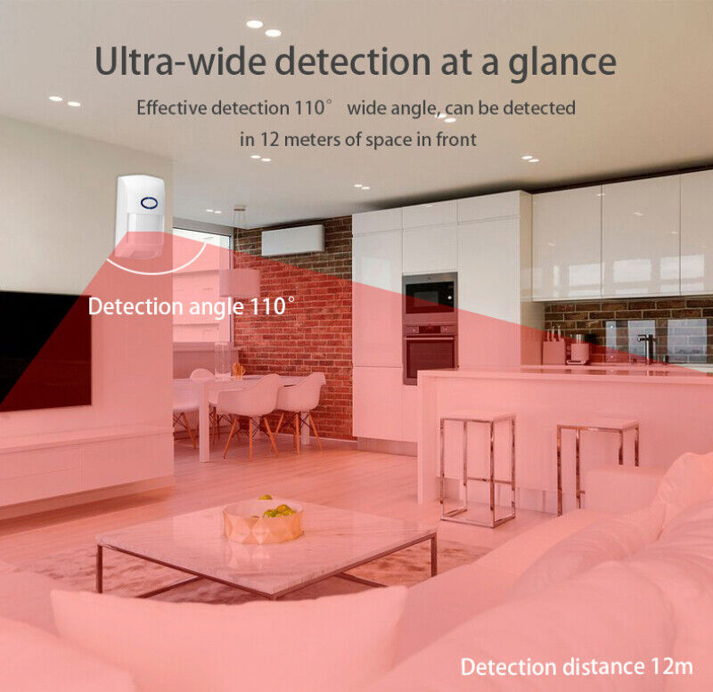 WiFi Smart Infrarød Detektor PIR Bevægelsessensor Hjemme sikkerhed Alexa Google