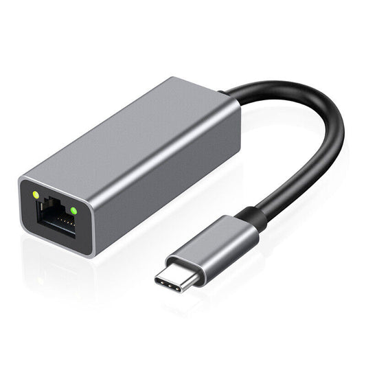 Type-C til RJ45 Gigabit netværkskort USB-C til 1000 Mbps Ethernet-adapter kabel - LifafaDenmark Aps