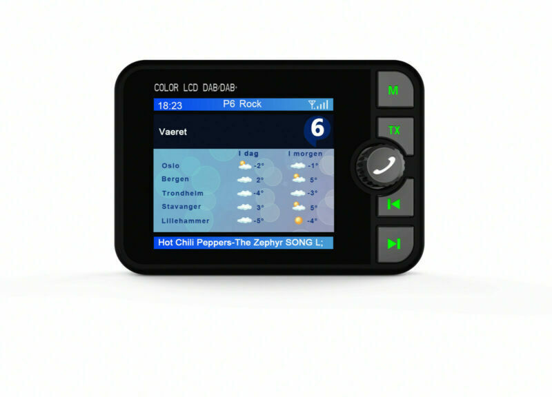 DAB DAB+ Digital Radio Adapter 2,4'' Bil LCD FM-sender, Magnetisk, USB, MP3