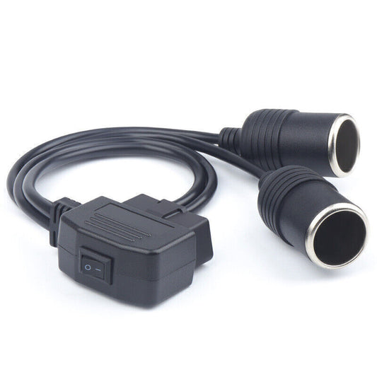 Universal OBD2 Diagnostic Tool Car Cigaret tænder 16 Pin Socket Strøm adapter 2-vejs adapter - LifafaDenmark Aps