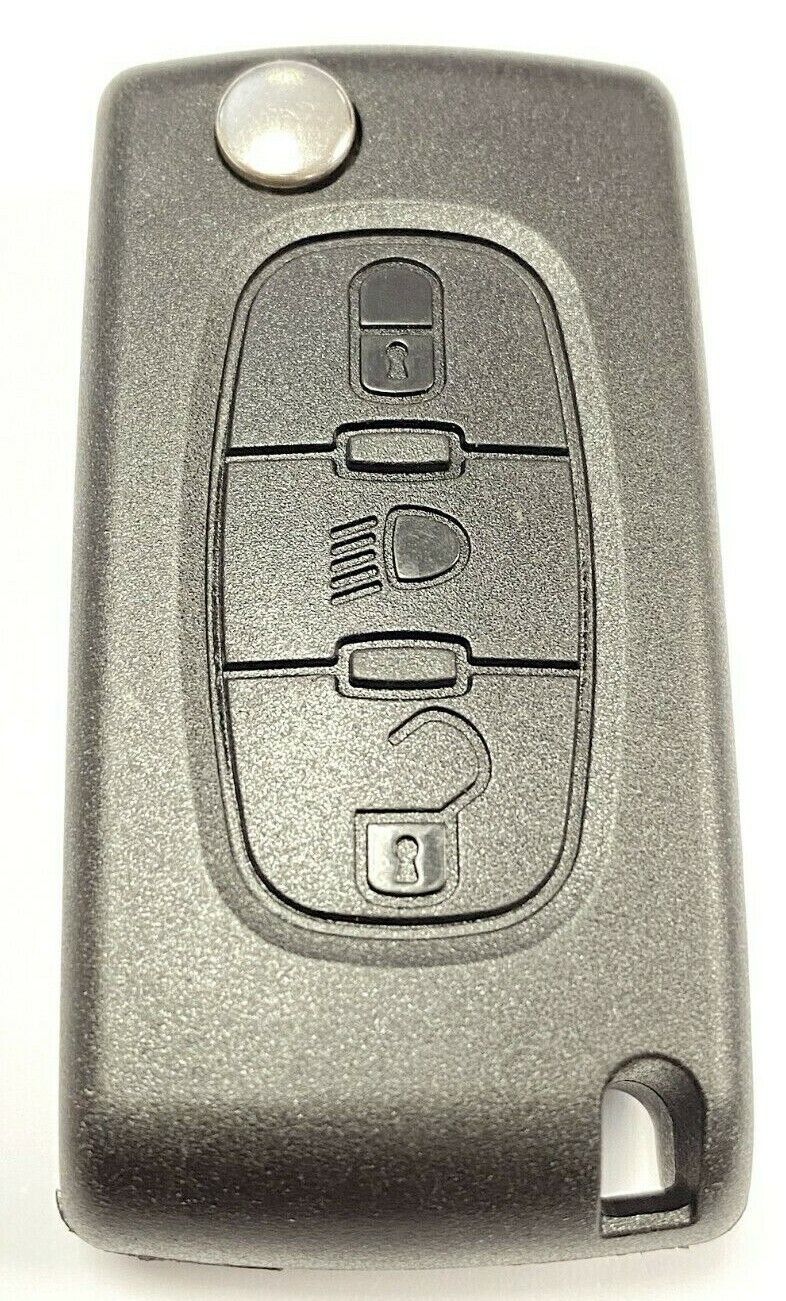 RFC 3-knaps flip nøgle case til Citroen C4 Grand Picasso fjernbetjening 2004 - 2010
