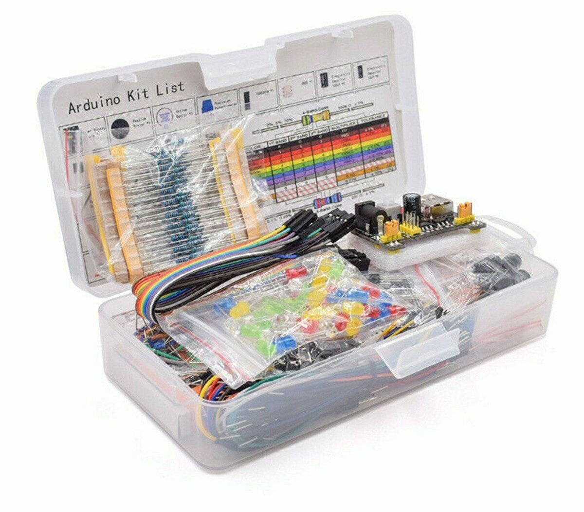 Elektronik Component Basic Starter Kit m/830 forbindelses punkter Breadboard strøm forsyning - LifafaDenmark Aps