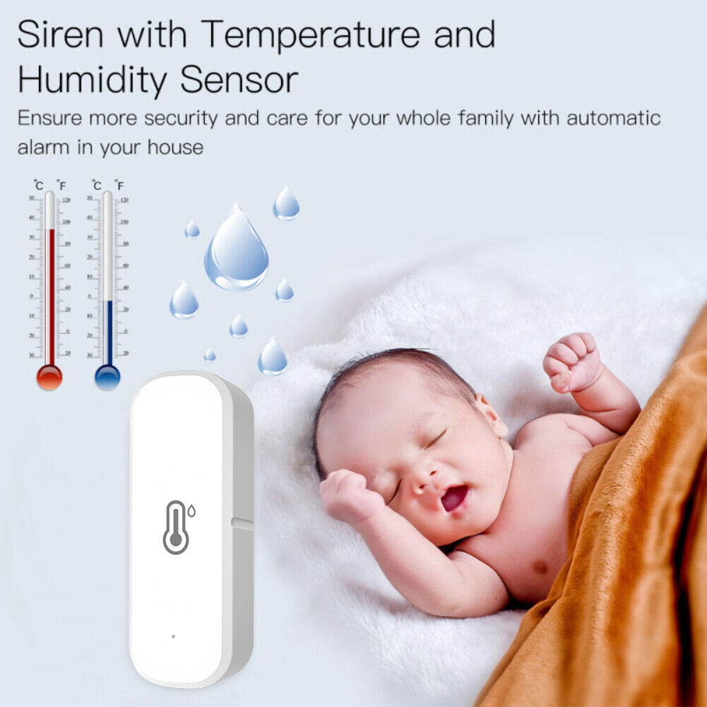 Smart Wifi Temperatur Fugtigheds sensor Monitor til Alexa Google