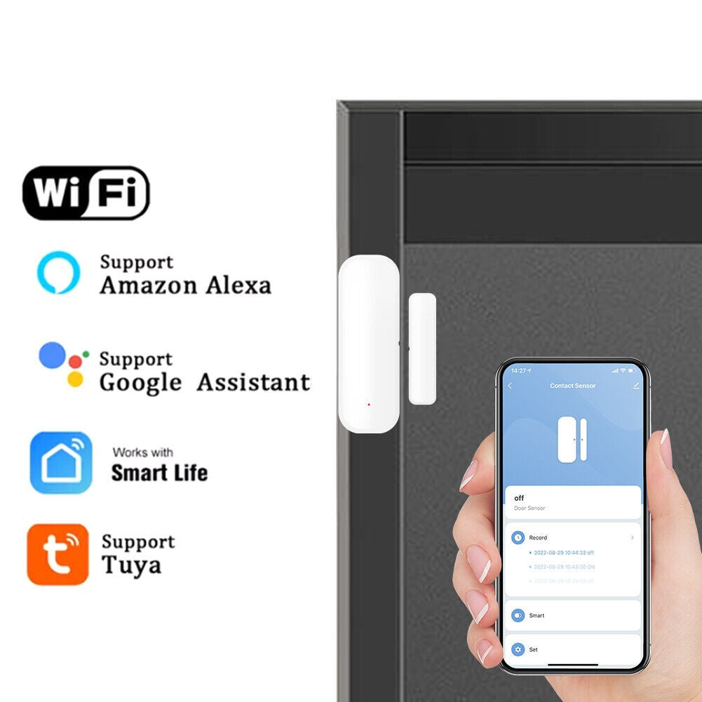 WiFi dør- og vindues sensor Smart sikkerheds alarm til Alexa Google