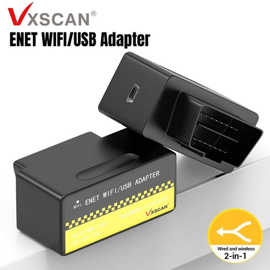 OBD ENET WIFI USB Adapter DOIP til BMW FG-serien BimmerCode E-SYS Bootmod3 - LifafaDenmark Aps
