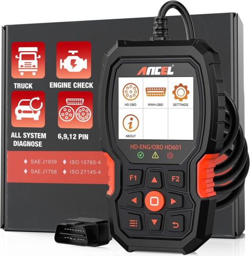 ANCEL HD601 All System HD Diesel Heavy Duty Truck Diagnostic Scanner Code Reader
