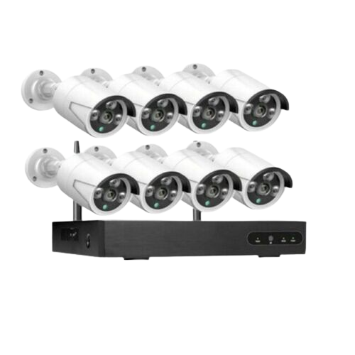 8CH Trådløst IP CCTV-system NVR WiFi IR-CUT Udendørs 720P Hjemme sikkerheds kamera - LifafaDenmark Aps