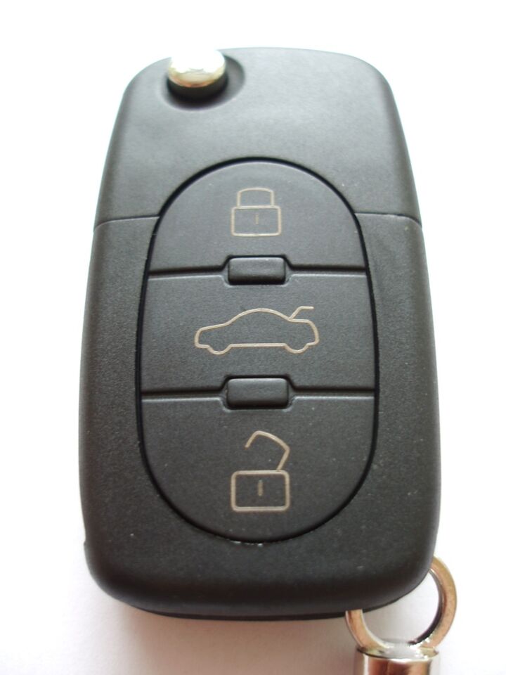 RFC 3-knaps flip nøgle case til Audi A2 A4 B5 fjernbetjening 2002 2003 2004 2005