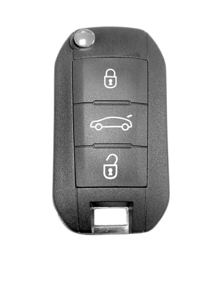 RFC 3-knaps nøglehus til Peugeot 208 308 2008 508 fjernbetjening HU83 klinge - LifafaDenmark Aps
