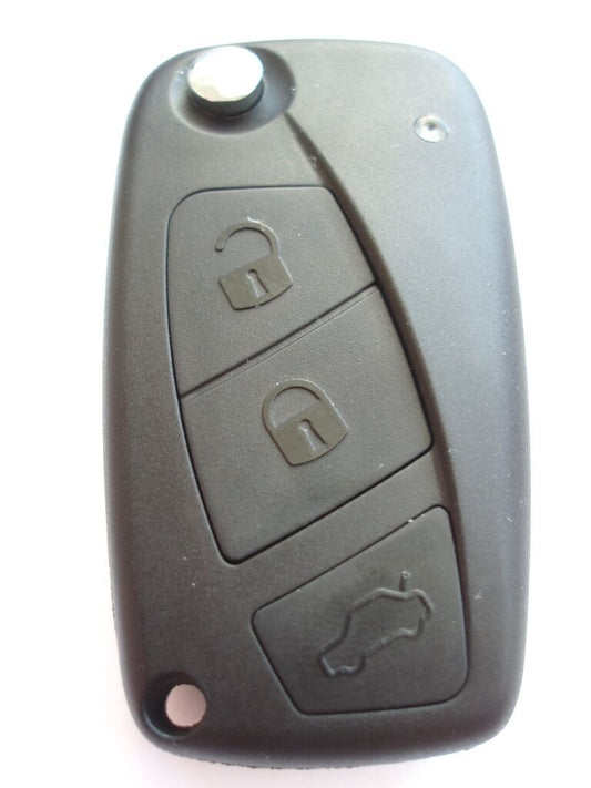 RFC 3-knaps nøglehus til Fiat Panda Punto Stilo Bravo fjernbetjening SIP22 - LifafaDenmark Aps
