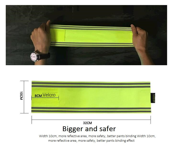 Elastisk cykel reflekterende sikkerhedsbånd ben / armrem bånd advarsel bandage - Lifafa Denmark