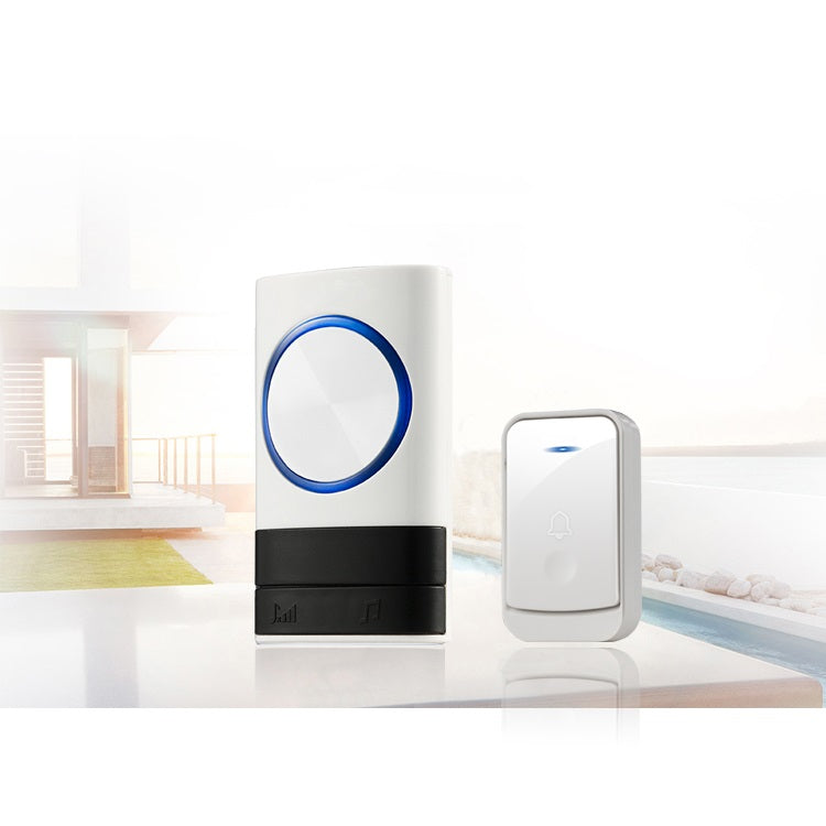 Wireless Smart Doorbell Home Waterproof Wall Plug-in Door Chime 300m+ 2Receivers White
