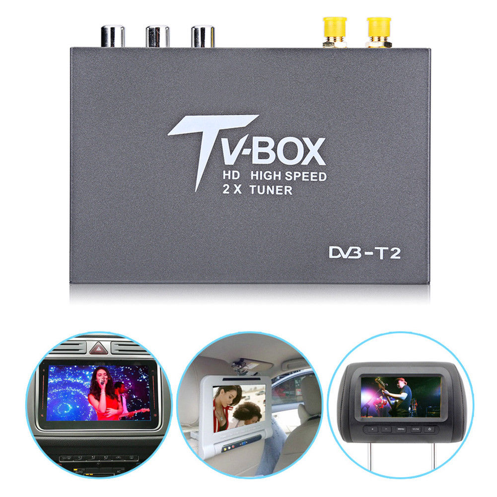 1080P HD DVB-T2 bil digital tv-modtager, antenne og tunere fjernbetjening - Lifafa Denmark