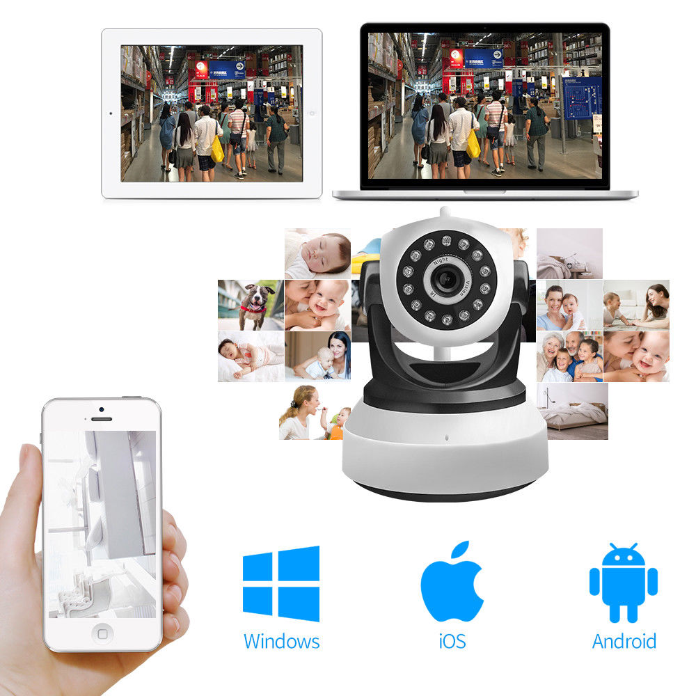 Wireless WIFI CCTV IP Camera Night Vision Pan Tilt 720P Security Network Webcam - Lifafa Denmark