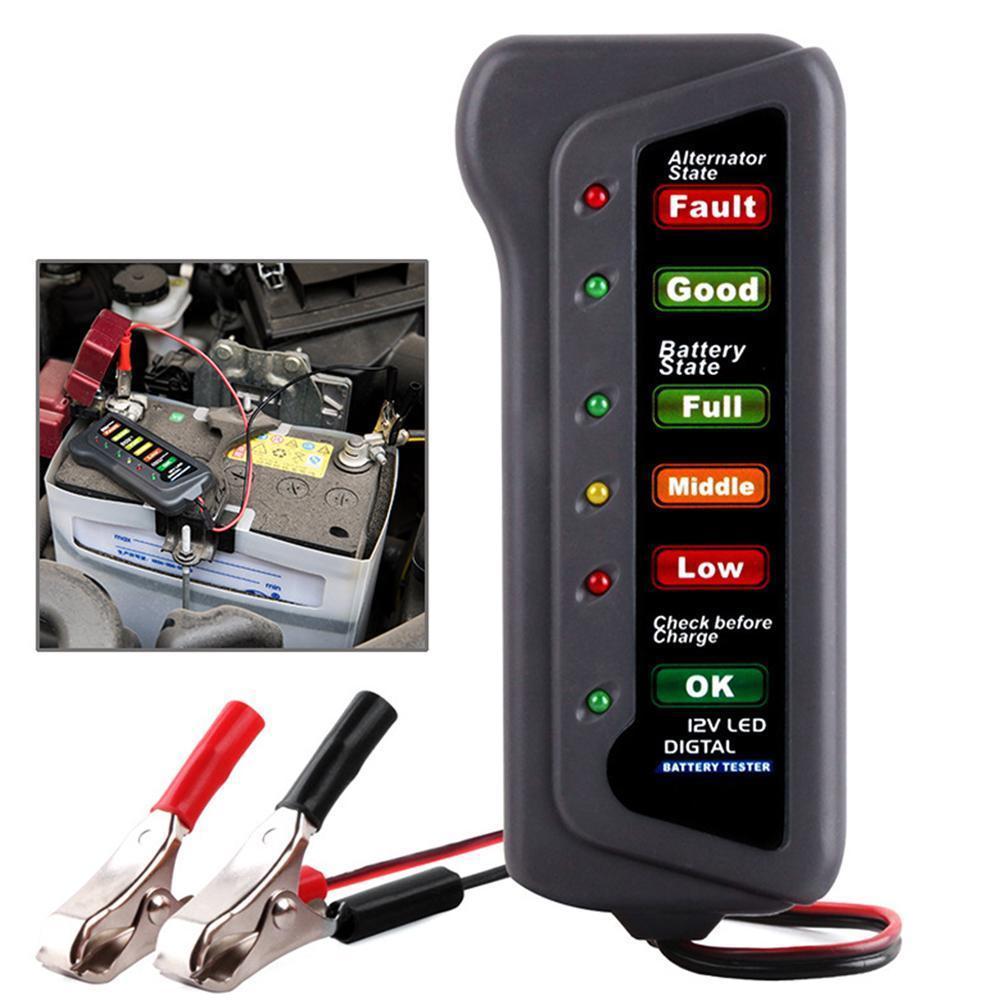 12V Universal Auto Motorrad Tester Fehlerdetektor Batterie Tester Digital  Alternator Tester Auto Diagnose Tool Auto Reparatur