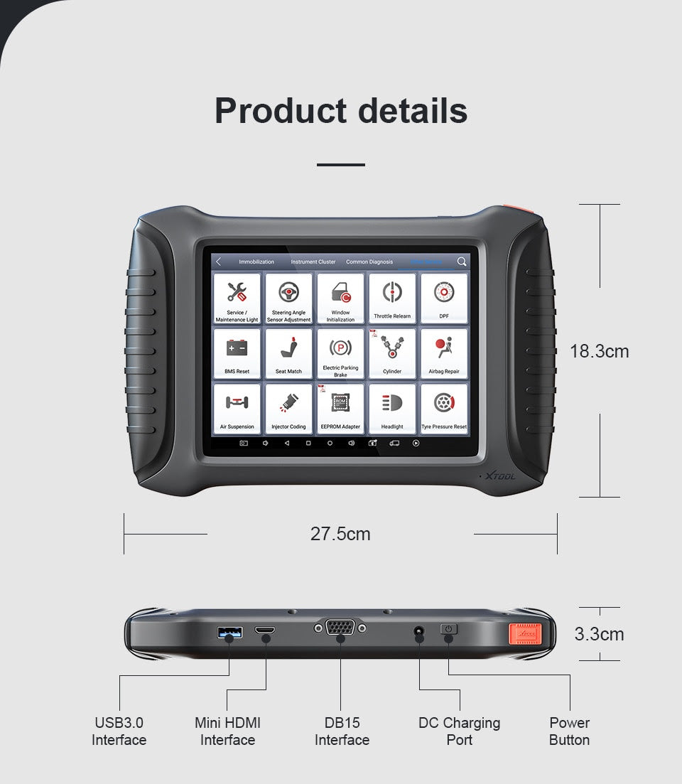 XTOOL X100 PAD3 Tablet IMMO Programmer Odometer Correction OBDII Diagnostic