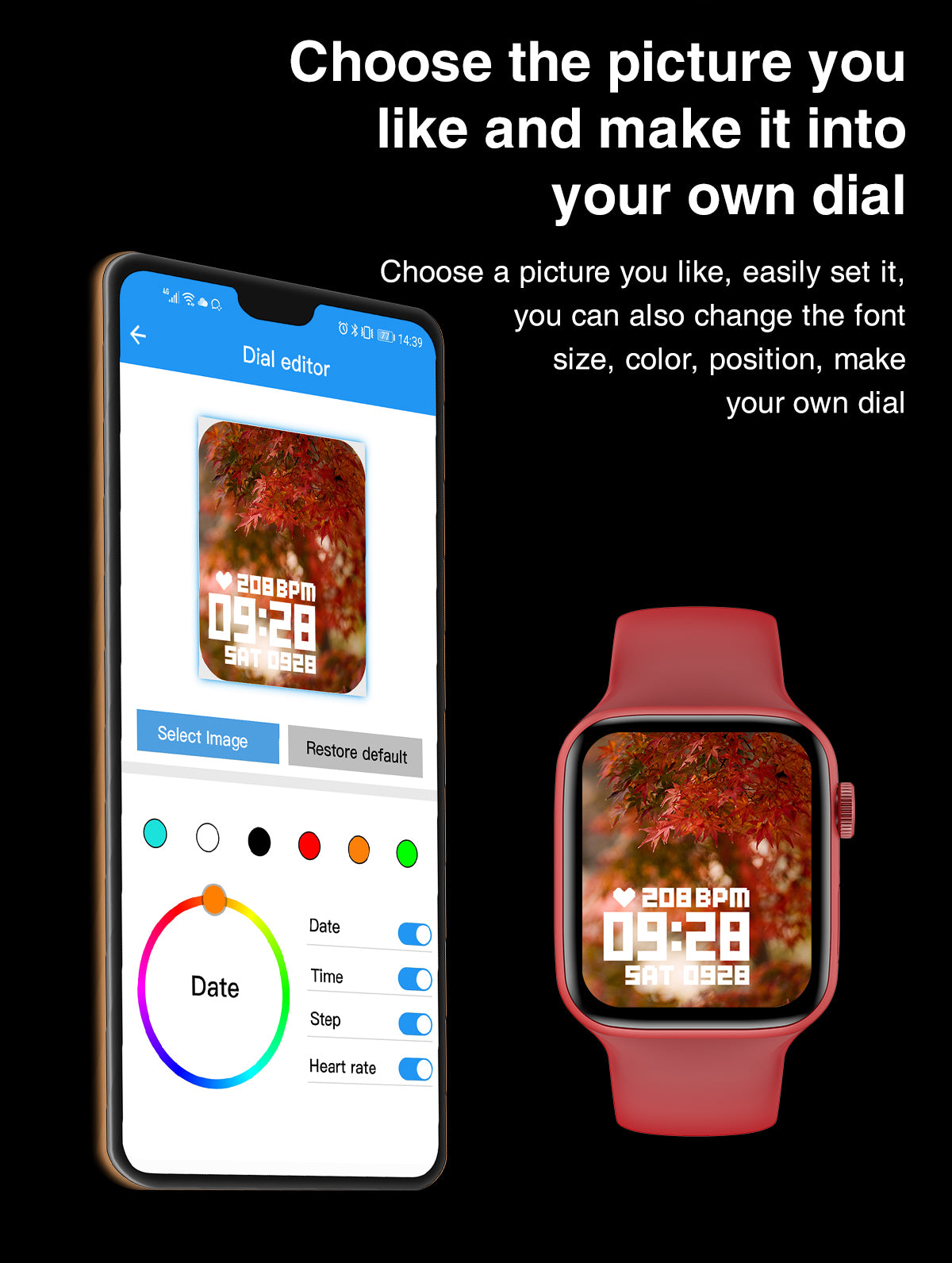 Smart Watch Bluetooth -opkald Modtag visningsmeddelelser Puls - LifafaDenmark Aps