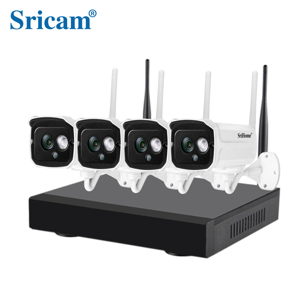 4CH Wireless HD 1080P NVR Outdoor IR IP WIFI Camera CCTV Security System Kit - Lifafa Denmark