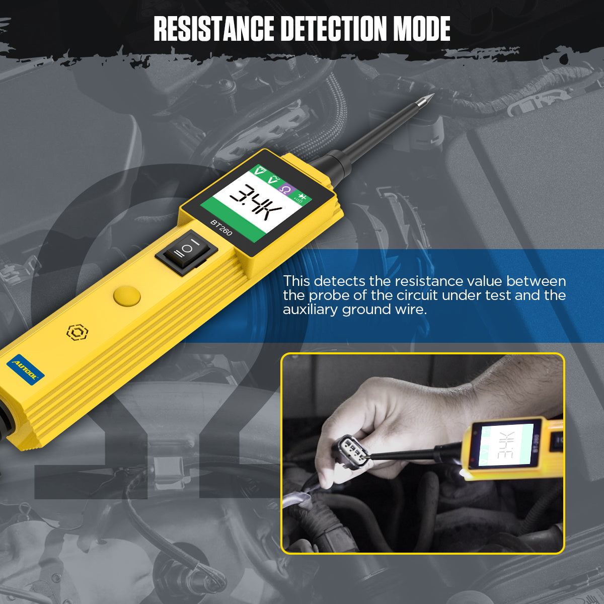 Auto elektrisk kredsløbstester Power Probe Scanner Spænding Digital diagnose