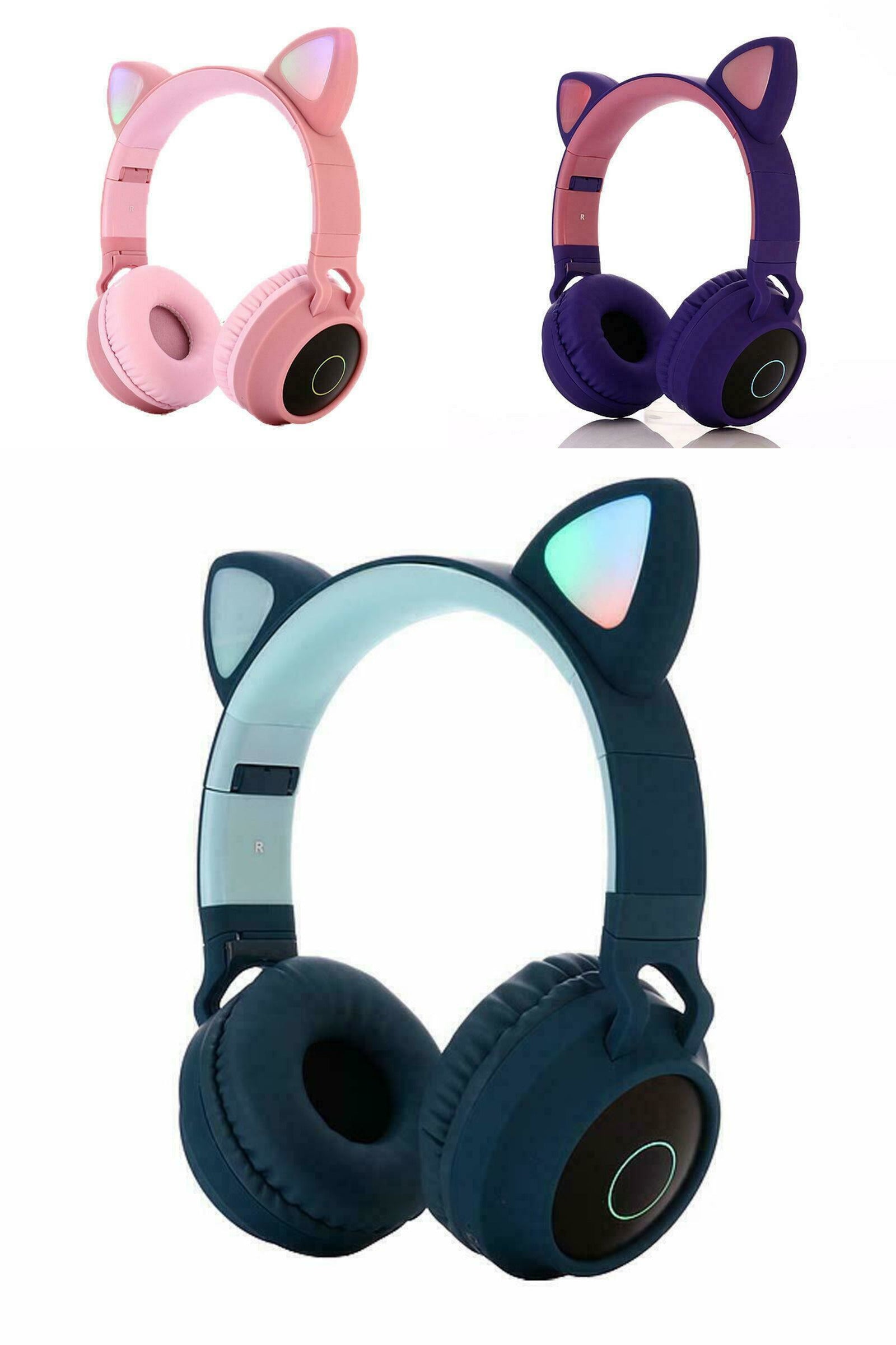 Bærbare trådløse høretelefoner Bluetooth-headset LED-musikhøretelefoner Børn - Lifafa Denmark