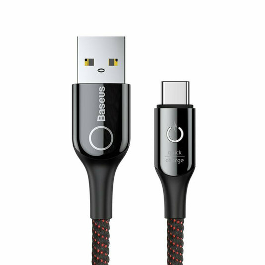 Baseus Flettet 3A USB Type C opladerkabel QC3.0 Smart hurtig opladning - Lifafa Denmark