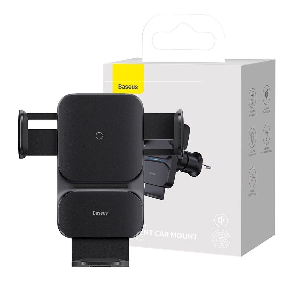 Baseus Automatic Alignment Biltelefon Holder Trådløs oplader Luftventi ...