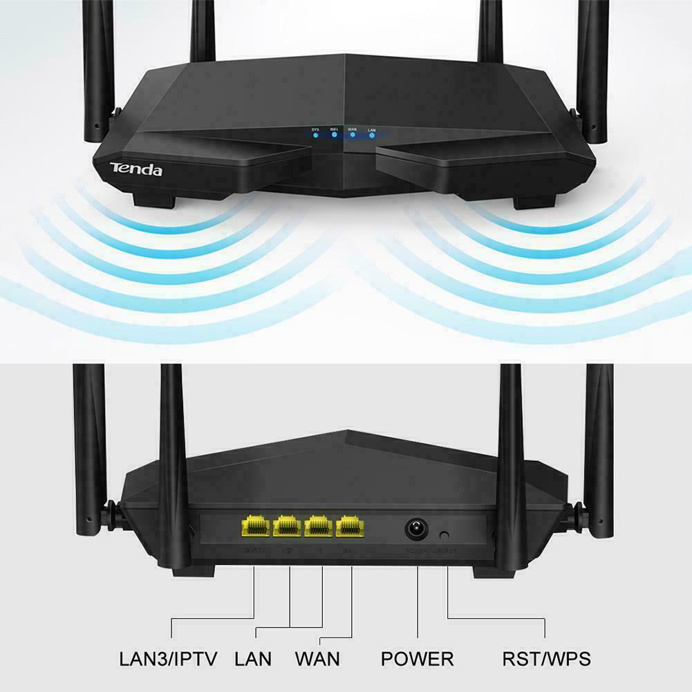1200 Mbps 2,4 / 5 GHz 4-antenne trådløs WiFi Repeater Booster Router Dual Band Tenda - Lifafa Denmark